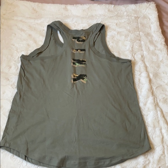 Olive green Tank top - Picture 2 of 3